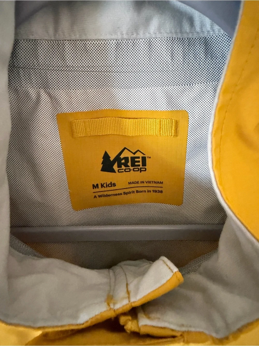 REI Men's Hooded Waterproof Rain Jacket - Yellow